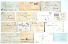 Prefilatelia / vecchia Germania lotto 15 ricevute con timbro AUERBACH 1842 - 1887
