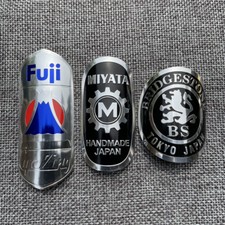 GIAPPONE Vintage Ciclismo Bicicletta Bici Lega Testa Badge Decalcomanie Adesivi Emblema