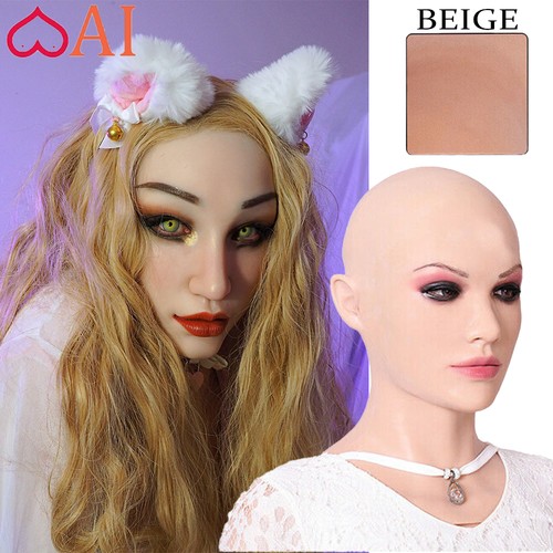 Maschera testa donna silicone