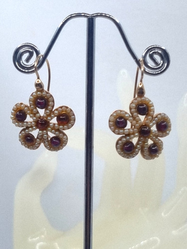 Argento placcato oro granati - argento,