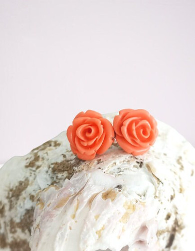 Orecchini corallo rosa - corallo,
