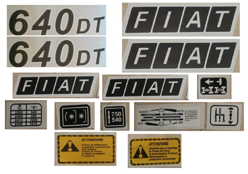 Kit adesivi decalcomanie fiat - kit,