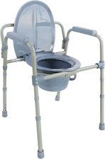 Sedia Comoda WC per Anziani, Sedia Wc Portatile Buco, Sostegno Adulti, Disabili,