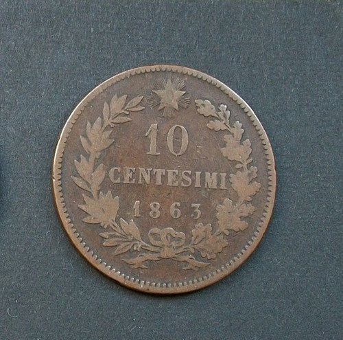 Centesimi 1863 senza segno - centesimi,