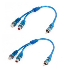 2pcs 2 RCA Female to Male
