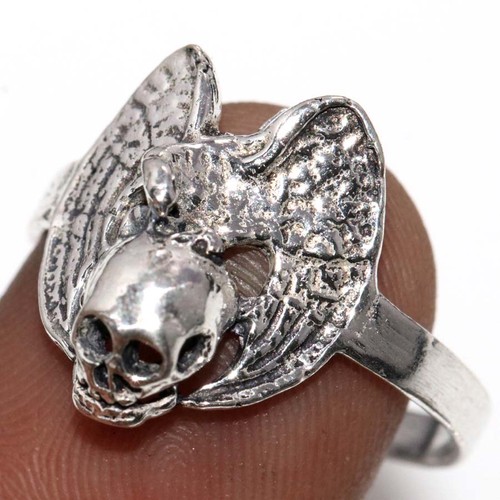 Anello teschio gotico - , placcato