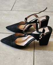 Scarpe A Punta Decoltè Tacco A Colonna N.38