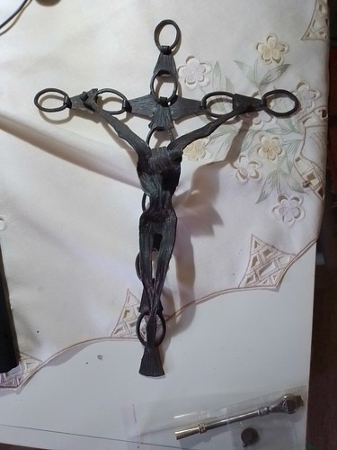 Crocifisso scultura ferro - scultura,