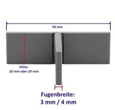 Croci per fughe pezzo a T giunti 3-4 mm altezza passante 10 mm/20 mm per pannelli terrazzo