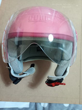 CASCO MOTO JET  "CGM" ROSA LUCIDO-VISIERA ELICOTTERISTA YXL 50/56 CM. COME NUOVO