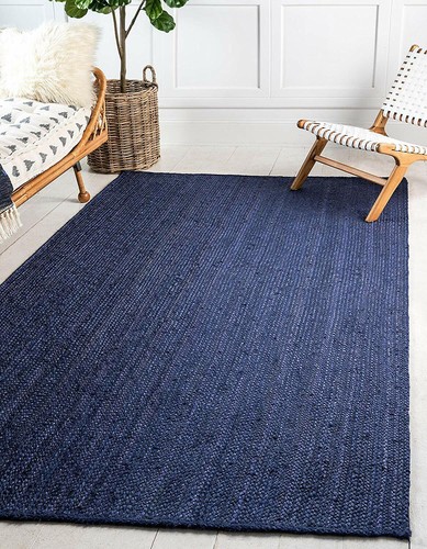 Tappeto iuta blu navy - blu,