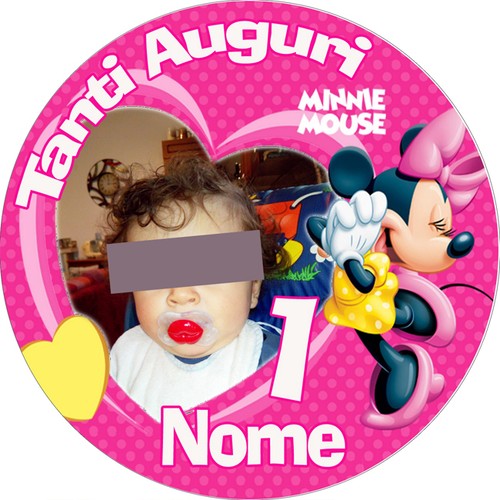 Cialda minnie compleanno - cialda,