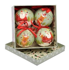 Ciao- Set 4 sfere decoupage