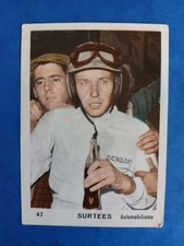 Figurina SURTEES - Automobilismo Ferrari - #47 - Omnia Sport 64 -6,2x8,7cm- RARA