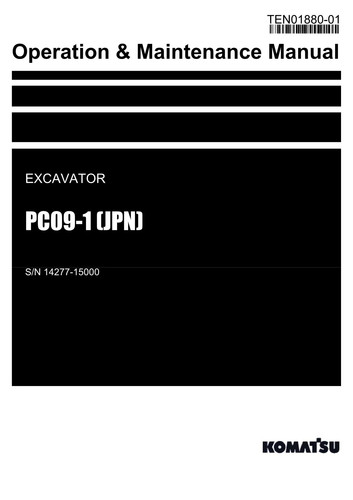 Komatsu pc09 jpn manuale - jpn,