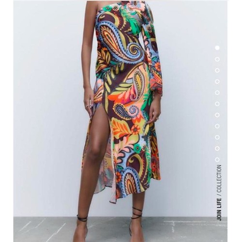 Abito midi zara paisley stampa - midi,
