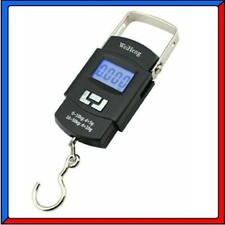 BILANCIA PORTATILE PESA FINO A 50KG ELETTRONICA PESCA BAGAGLI VALIGIA CON GANCIO
