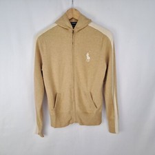 Cardigan Ralph Lauren in puro cashmere marrone taglia M da donna