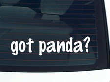 got panda? DECALCOMANIA AUTO
