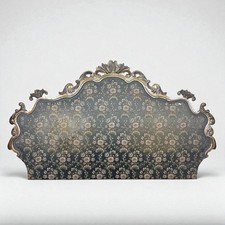 Testata testiera da per Letto in stile antico barocco in legno tessuto imbottita