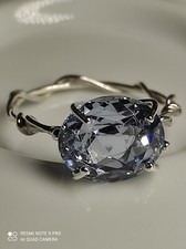 Anello In Argento Simile All' Acquamarina