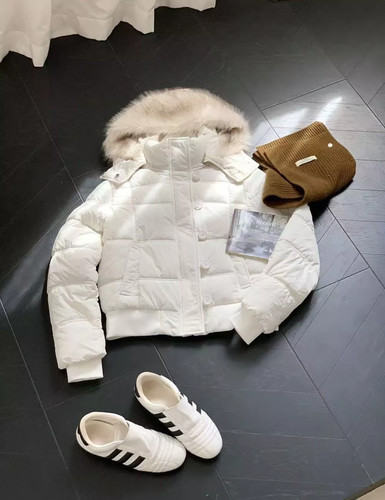 Piumino bianco corto con - piumino,