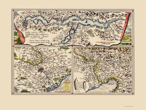Mappa storica regione como - mappa,