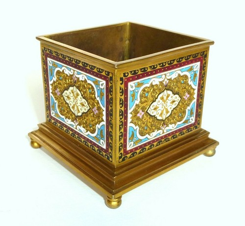 Vaso bronzo smaltato - vaso,