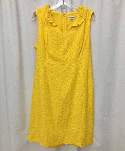 Abito calvin klein - klein, giallo