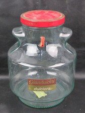 vecchio BARATTOLO DA NEGOZIO PASTICCERIA GIANDUIOTTI DULCIORA in vetro vintage