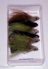Fliegentom Set con 6 Marabou Muddler Streamer