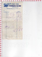 I7727 FATTURA COMO ARGEGNO ENOLOGIA MACELLERIA SALUMERIA 1910 BERNARDA GIACOMO