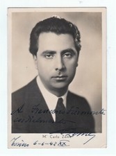 Fotografia autografo CARLO ZEME Maestro direttore orchestra 1942 Foto signed