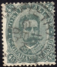 ITALIA REGNO 1889 -46-Umberto I - Usato 45 c. seconda serie #K3U