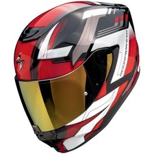 CASCO SCORPION EXO 391 CAPTOR LUCIDO BLACK RED GLOSSY INTEGRALE VISIERA TRASP.
