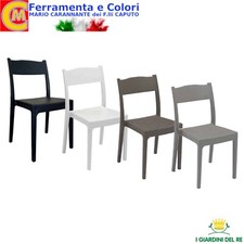 Sedia In Polipropilene Giardino Da Esterno VESTA Impilabile Uso Bar Ristorante