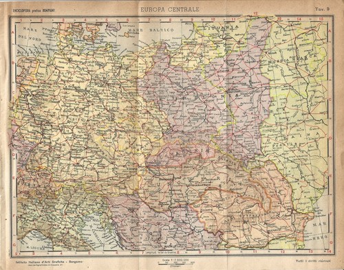 Carta geografica antica europa - carta,