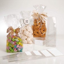 Italpak Buste (Sacchetti) Trasparenti per Alimenti Fondo Quadro 6+4x22