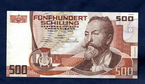 Austria 1985 banconota 500 - austria, 1985:
