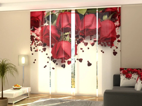 Set tende pannello rose - set, 4
