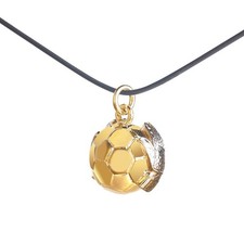 Ciondolo "Paratutto" - bronzo placcato oro giallo e bianco 18 kt.