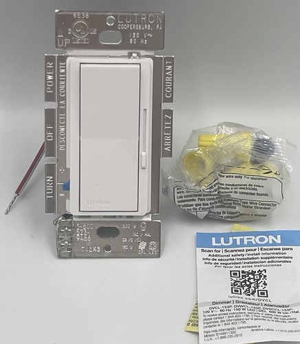 Lutron dvcl 153p dimmer - lutron, dvcl-153p-wh