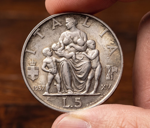 Lire 1937 famiglia rara fior - 1937,