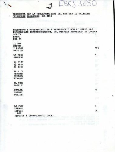 Tabella programmazione esn - di,