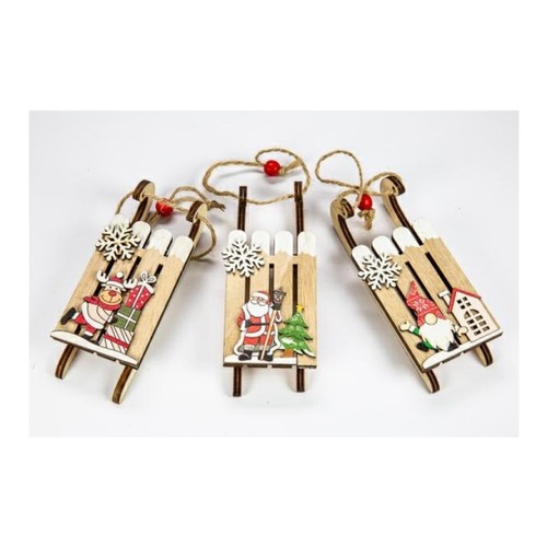 Slitta natale in legno - di,