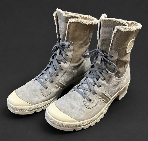 Palladium gray suede - suede, canvas