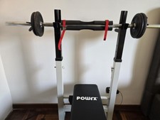 PANCA PETTORALI pieghevole + Bilanciere Con Pesi