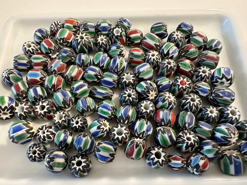 Perline vetro multicolore - di,