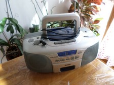 Stereo portatile AIWA con radio FM/AM, CD audio,mangianastri.