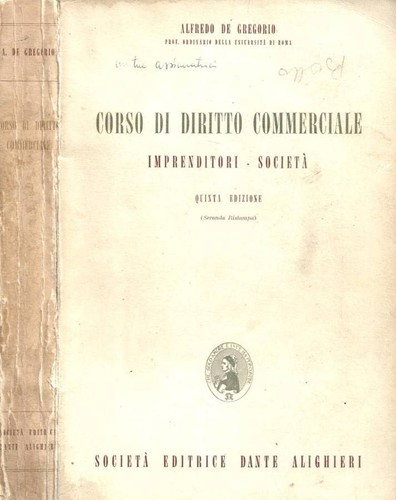 Corso diritto commerciale - diritto,